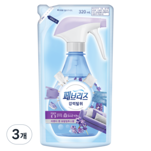 페브리즈 섬유탈취제 라벤더 앤 유칼립투스향 리필, 320ml, 3개