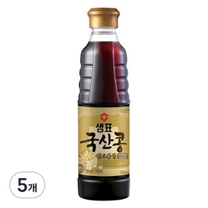 샘표 국산콩 양조간장, 500ml, 5개