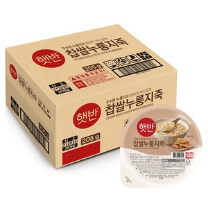 햇반 찹쌀누룽지죽, 205g, 36개