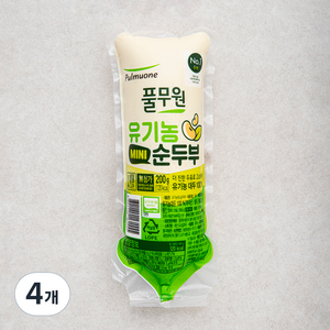 풀무원 유기농 인증 미니 순두부, 200g, 4개