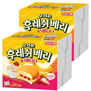 오리온 후레쉬베리 딸기바나나 24p, 348g, 4개