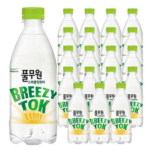 풀무원샘물 브리지톡 탄산수 라임, 20개, 500ml