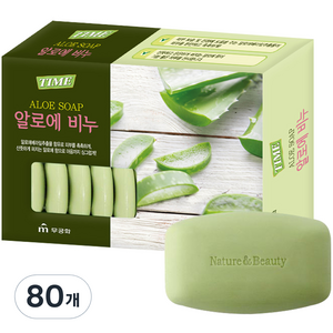 무궁화 타임 알로에 비누, 90g, 80개