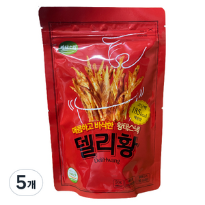 바다소리 델리황 매운맛 황태스낵, 50g, 5개