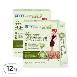 종근당 차전자피 식이섬유 30p, 204g, 12개