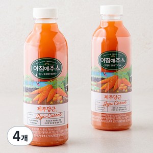 아침에주스 제주당근 주스, 4개, 750ml