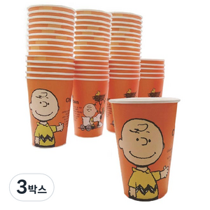 찰리브라운 칼라 종이컵 13oz, 3개