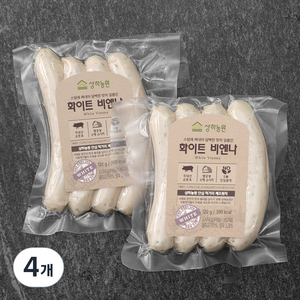 상하농원 화이트비엔나, 120g, 4개