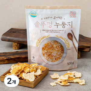 착한상점 구수하게 끓여먹는 솥뚜껑 누룽지, 500g, 2개