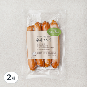 벚나무로 5시간 훈연한 수제 소시지, 200g, 2개