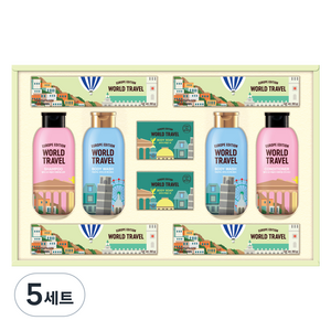 LG생활건강 유럽트레블뉴월드 T호 + 쇼핑백 선물세트, 5세트