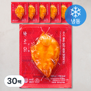 바르닭 소스품은 닭가슴살 양념치킨 (냉동), 100g, 30팩