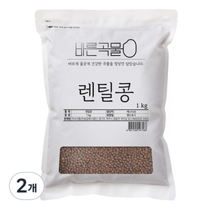 바른곡물 렌틸콩, 1kg, 2개