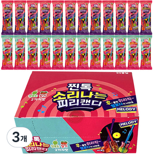 찐톡 소리나는 피리 캔디 청포도 딸기 24p, 336g, 3개