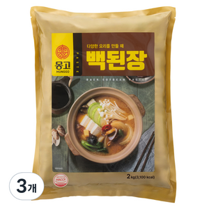 몽고식품 백된장, 2kg, 3개