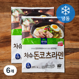 면사랑 차슈돈코츠라멘 1인분 (냉동), 285g, 6개