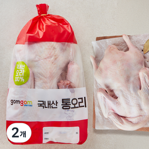 곰곰 국내산 통오리 (냉장), 2.2kg, 2개