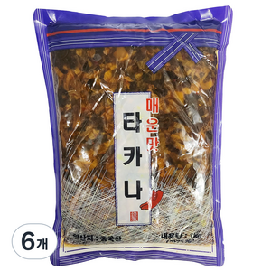 토호식품 타카나 매운맛, 1kg, 6개