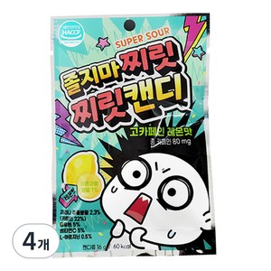 졸지마 찌릿찌릿 캔디 고카페인 레몬맛, 16g, 4개