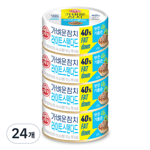 오뚜기 가벼운참치 라이트스탠다드, 135g, 24개