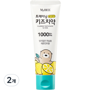 마이비 트레이닝 충치케어 키즈치약 레몬민트향, 100g, 2개