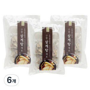 자연애 간편 한방 삼계탕 재료 3p, 60g, 6개