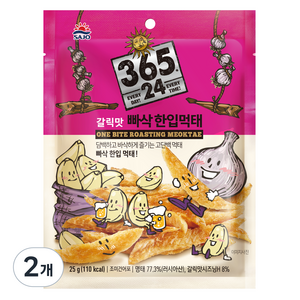 삼육오점이사 사조 한입먹태 빠삭한입먹태 갈릭맛, 25g, 2개