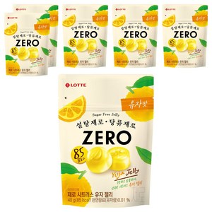 롯데제로 시트러스 유자 젤리, 40g, 6개