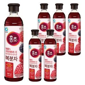 청정원 홍초 복분자, 900ml, 6개