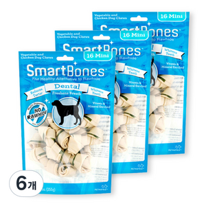 스마트본 덴탈 미니 간식 16p, 255g, 6개