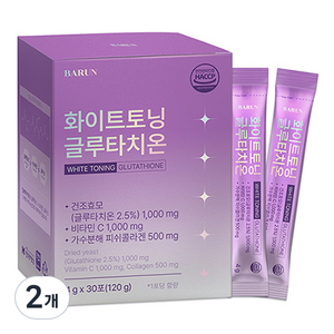 건강한약속바른 화이트토닝 글루타치온 30p, 120g, 2개