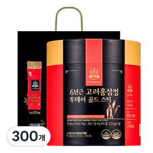 고려홍삼중앙회 6년근 고려홍삼정 투데이 골드 스틱+ 쇼핑백, 10ml, 300개