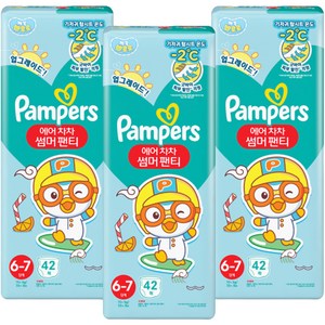 팸퍼스 에어차차 썸머팬티 여름기저귀, 6단계, 126매