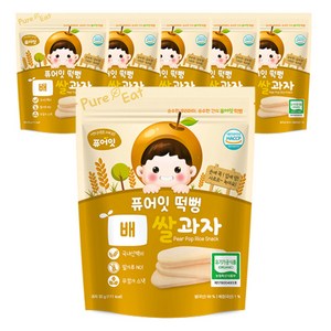 퓨어잇 떡뻥 쌀과자 30g, 쌀 + 배 혼합맛, 6개