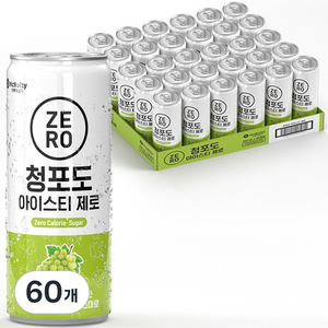 맥널티커피 청포도 아이스티 제로 RTD, 60개, 240ml