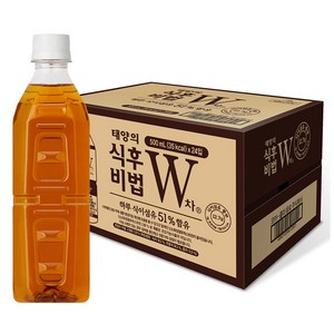 태양의식후비법W차 무라벨, 500ml, 24개