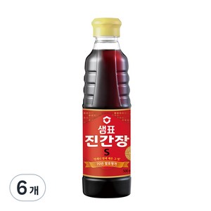 샘표 진간장 S, 500ml, 6개