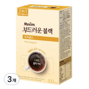 맥심 모카골드 부드러운 블랙 커피믹스, 2.7g, 100개입, 3개