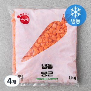 마당발 당근 (냉동), 1kg, 4개