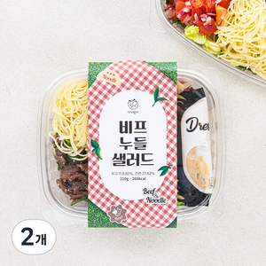 세끼판다 비프 누들 샐러드, 210g, 2개입