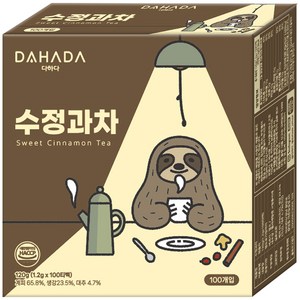 다하다 수정과차, 1.2g, 100개입, 1개