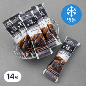 쟌슨빌 먹물 핫도그 (냉동), 80g, 14팩