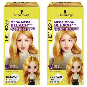 프레쉬라이트 메가메가 블리치 플러스 헤어 탈색제, 130ml, 2개