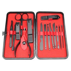 피피홈리빙 스테인레스 스틸 손톱깍이 도구 15종 세트, 1세트, 혼합색상