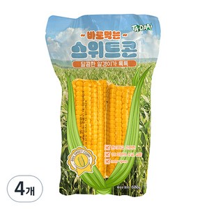 타다 바로먹는 스위트콘 옥수수, 600g, 4개