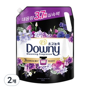 다우니 7일간 피어나는 향수 컬렉션 미스티크 초고농축 섬유유연제 리필, 2.6L, 2개