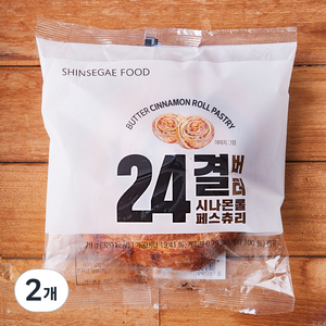 신세계푸드 24결 버터 시나몬롤 페스츄리, 79g, 2개