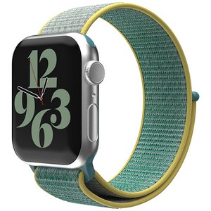 신지모루 애플워치 호환 경량 스포츠 스트랩 밴드, 그린옐로우