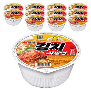 농심 김치사발면 86g, 12개