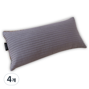 마벨러스홈데코 사각 양면 순면 메밀베개, 그레이, 4개
